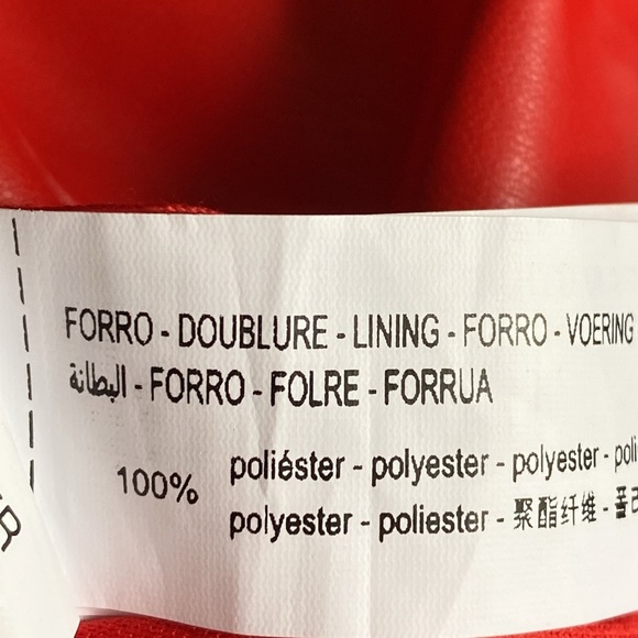 NWOT. Zara Red Faux Leather Off-the-Shoulder Midi Dress. Size S. - Picture 9 of 12